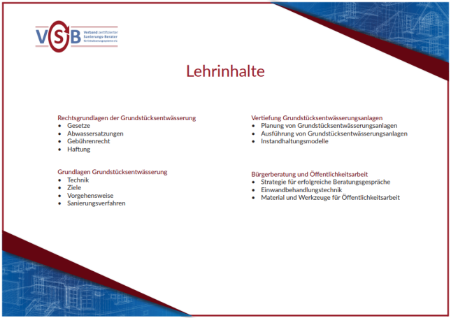 Zertifizierter Berater Grundstücksentwässerung Seite 1